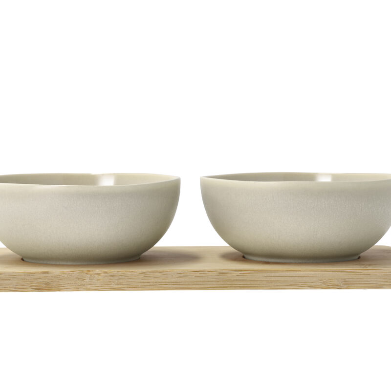 Shoku Bamboo tray with 2 bowls