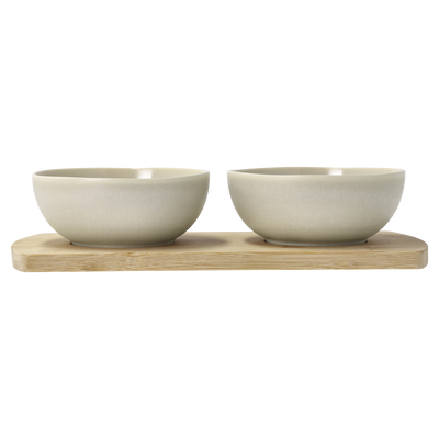 Shoku Bamboo tray with 2 bowls