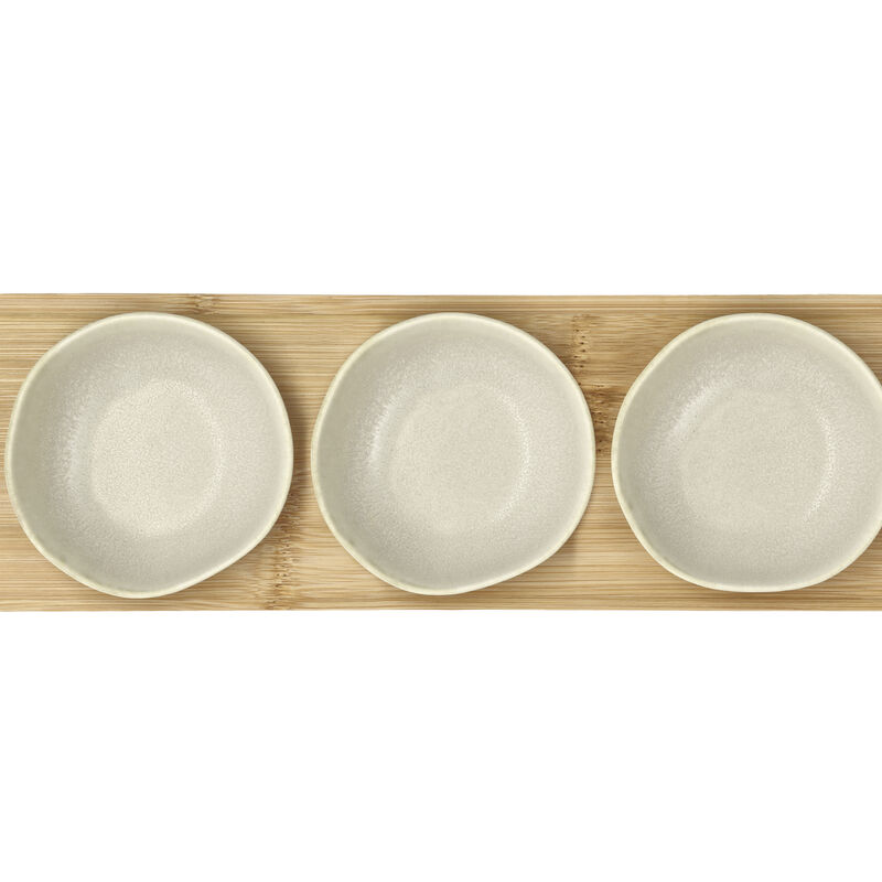 Shoku Bamboo tray with 3 bowls