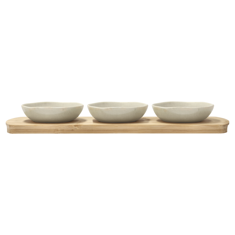 Shoku Bamboo tray with 3 bowls