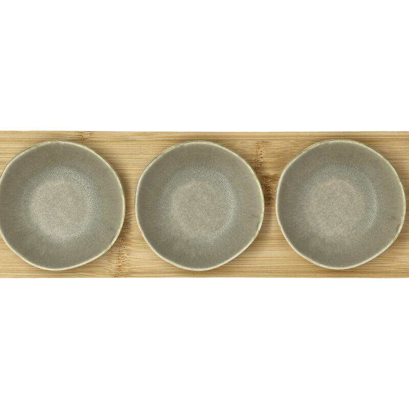 Shoku Bamboo tray with 3 bowls