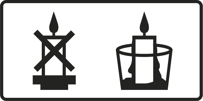 This candle liquefies, use a suitable container