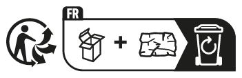 Triman logo: Gift box ± window + tissue paper